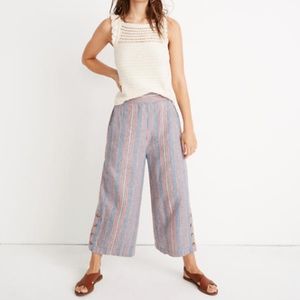 Madewell Side-Button Huston Pull-On Crop Pants